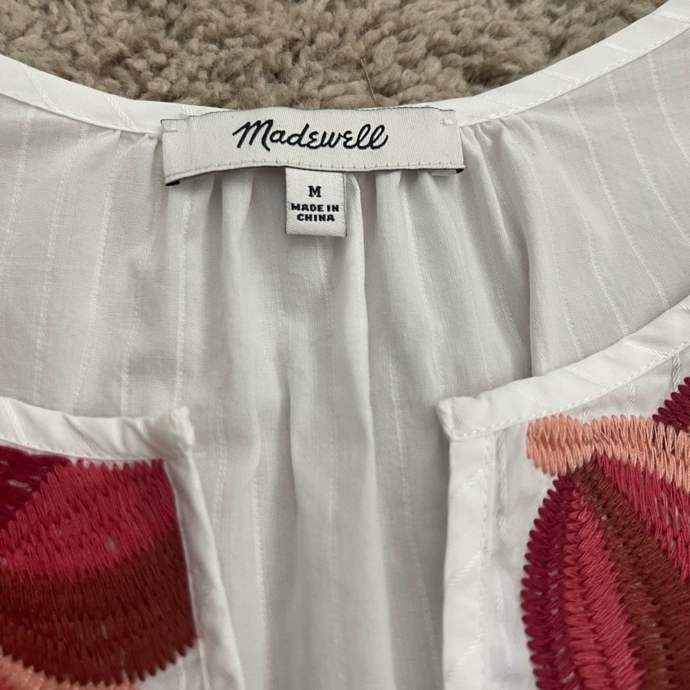 Madewell Embroidered Fable Top M - Picture 4 of 4